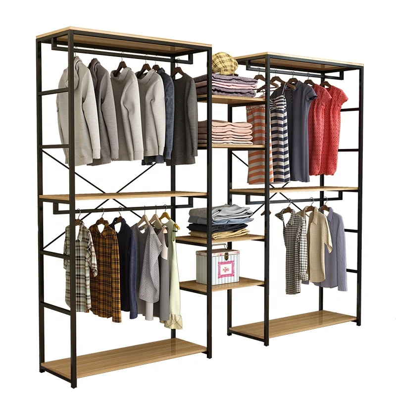 Professional boutique clothing store floor metal display rack