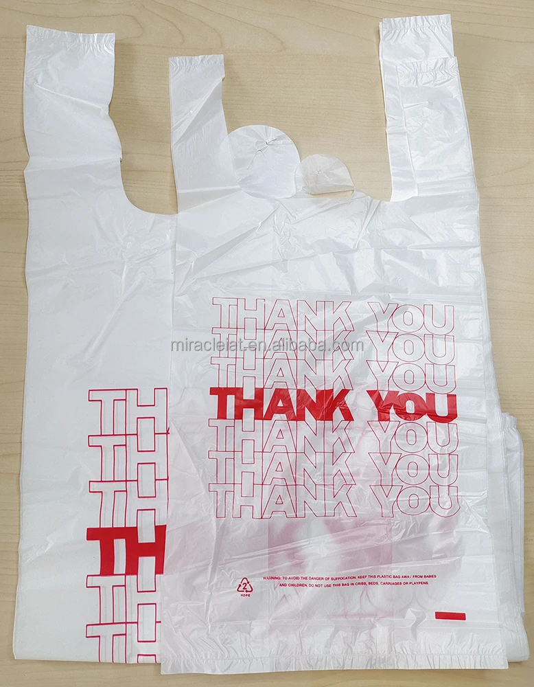 polythene eco friendly bags t-shirt bag hdpe film HDPE blue bags  for shopping