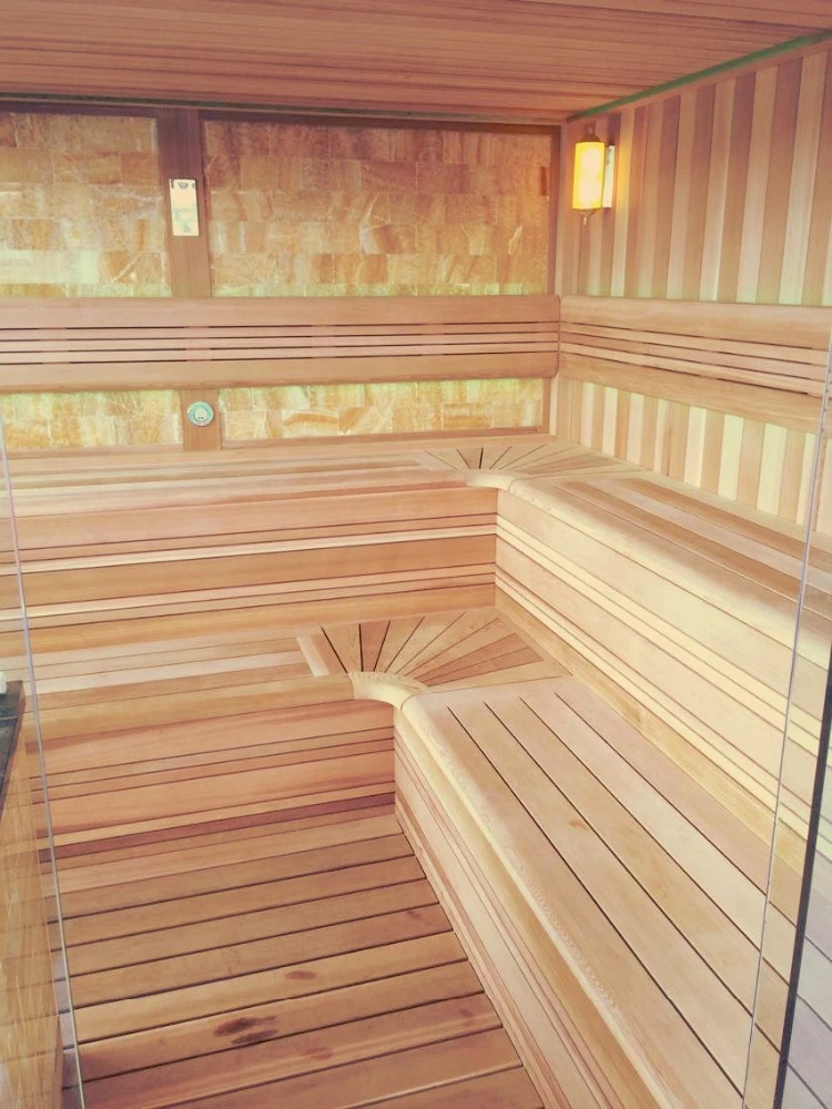 MEXDA Wooden Dry Sauna Room with Automatic Sprinkle Sauna Heating Stove CE Product Indoor Saunas for 6 Person WS-1500