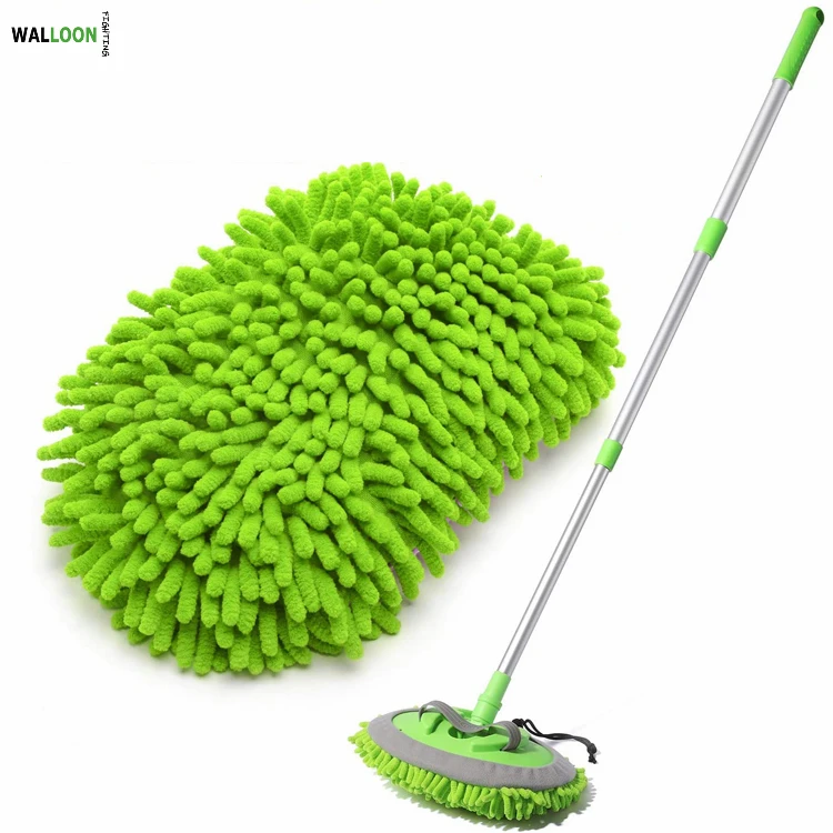 Telescopic Adjustable Rotating Chenille Extendable Chenille car wash brush rotating car duster cleaning mop