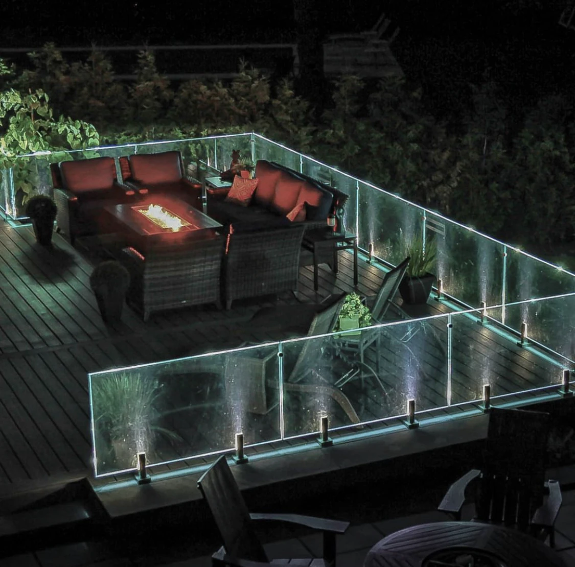 ZD Exterior Solar Light Balcony Glass Spigot Safe Patio Roof for Led Railing Project