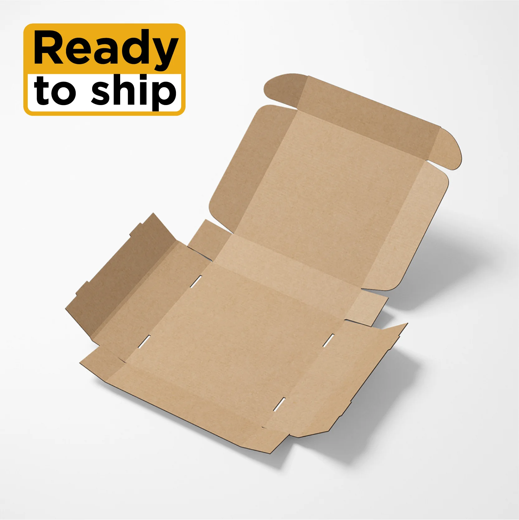 4x4x2 inch Wholesale white or brown shipping box for cosmetic