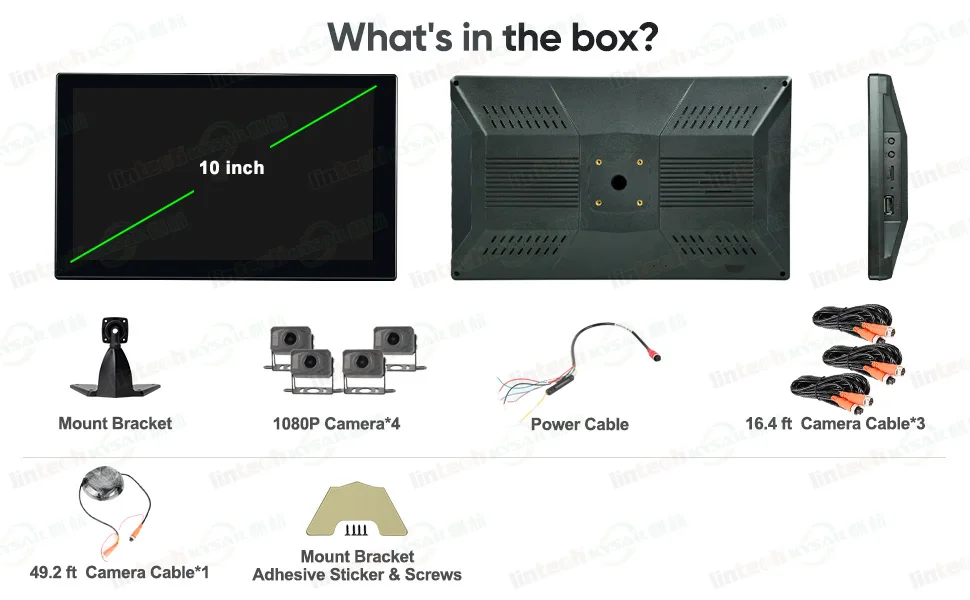 360 Degree Surround View Surveillance Camera System With Front And Rear Left And Right Camera Parking All Vehicles