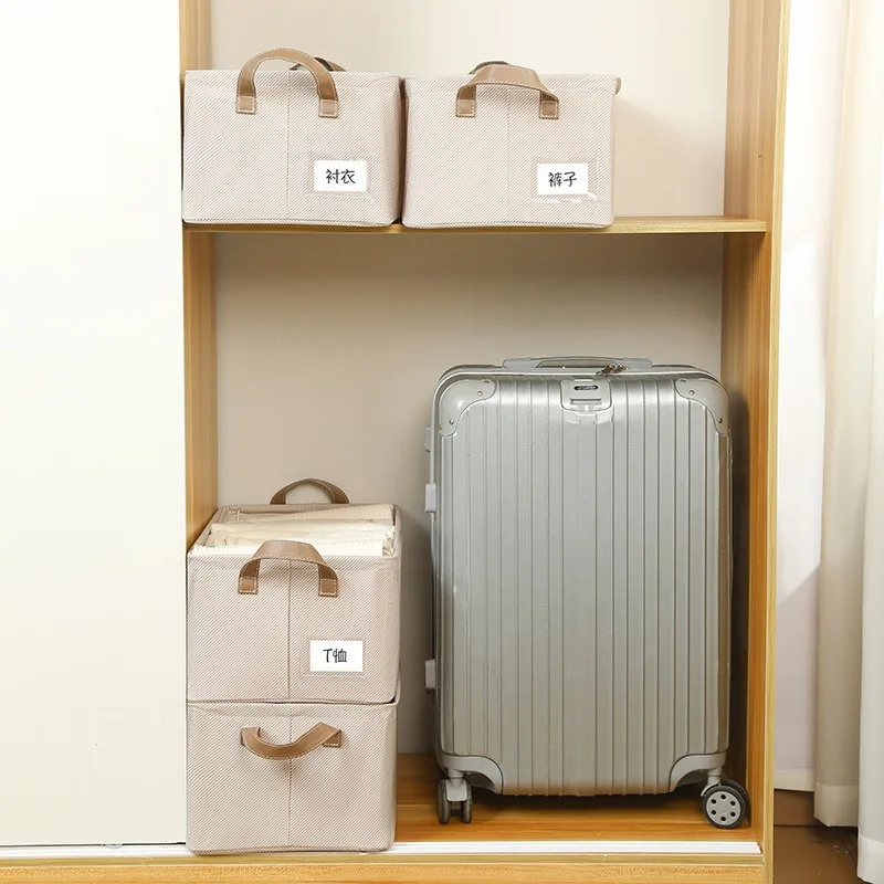 Factory price drawer stackable outdoor fabric baskets foldable storage boxes bins organizer for clothes