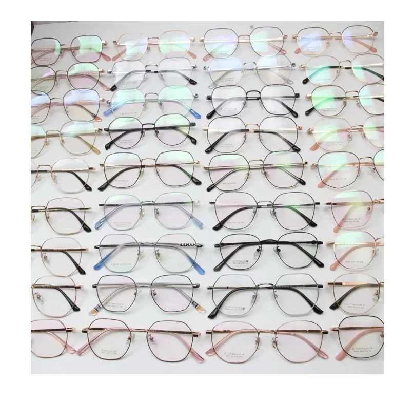 korea style retro optical frames stock clearance metal spectacles titanium eyeglasses frames mixed