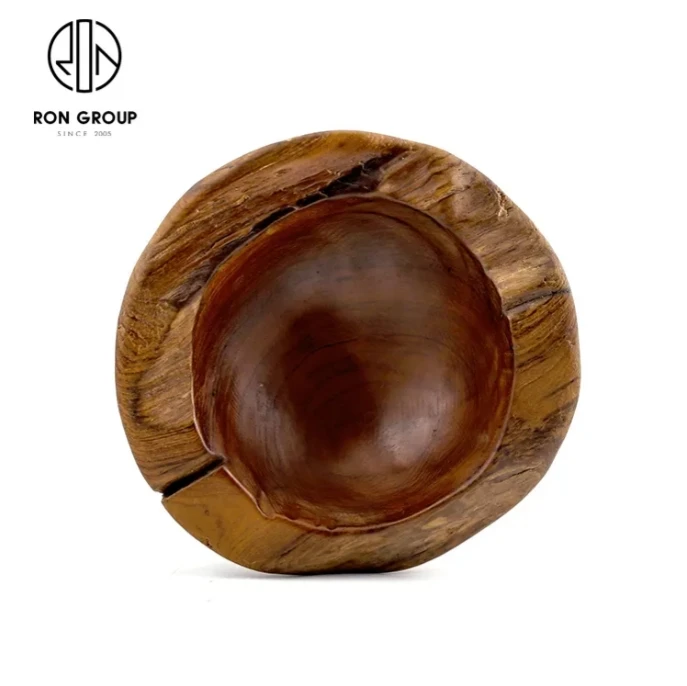 Decorated wholesale food serving restaurant acacia wood fruit salad soup bowl rustic handmade wooden dough bowls for large size