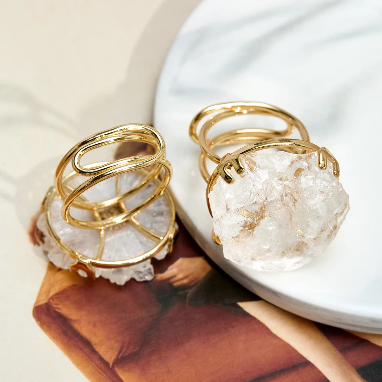 Кольца с натуральным драгоценным камнем друза кварц аметист лечение рейки розовый кольцо для женщин Рождественская бижутерия подарок