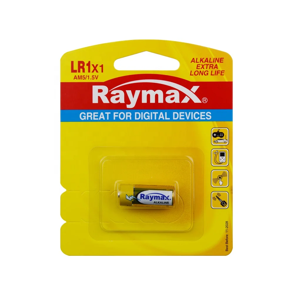Raymax MN9100  910A 1.5V  LR1 N size  alkaline battery High quality LR1