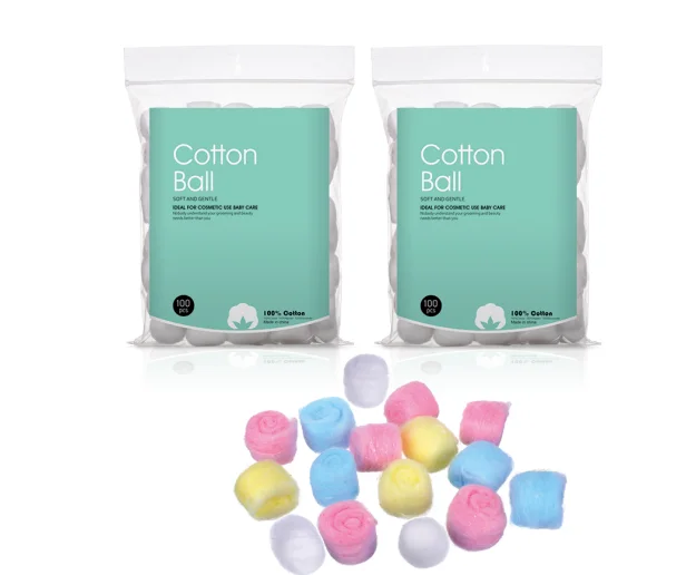 
Disposable Colored Medical High Absorbent Cotton Ball,Natural Cotton Balls for Skincare and Makeup and Multi-Purpose 