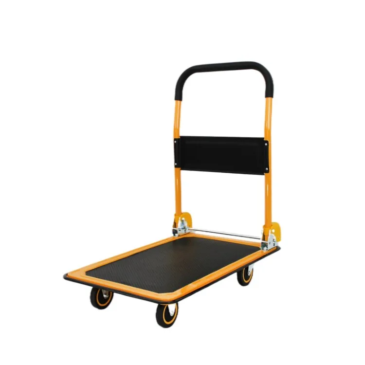 Cost-effective platform  cart supermarket warehouse material handling trolley