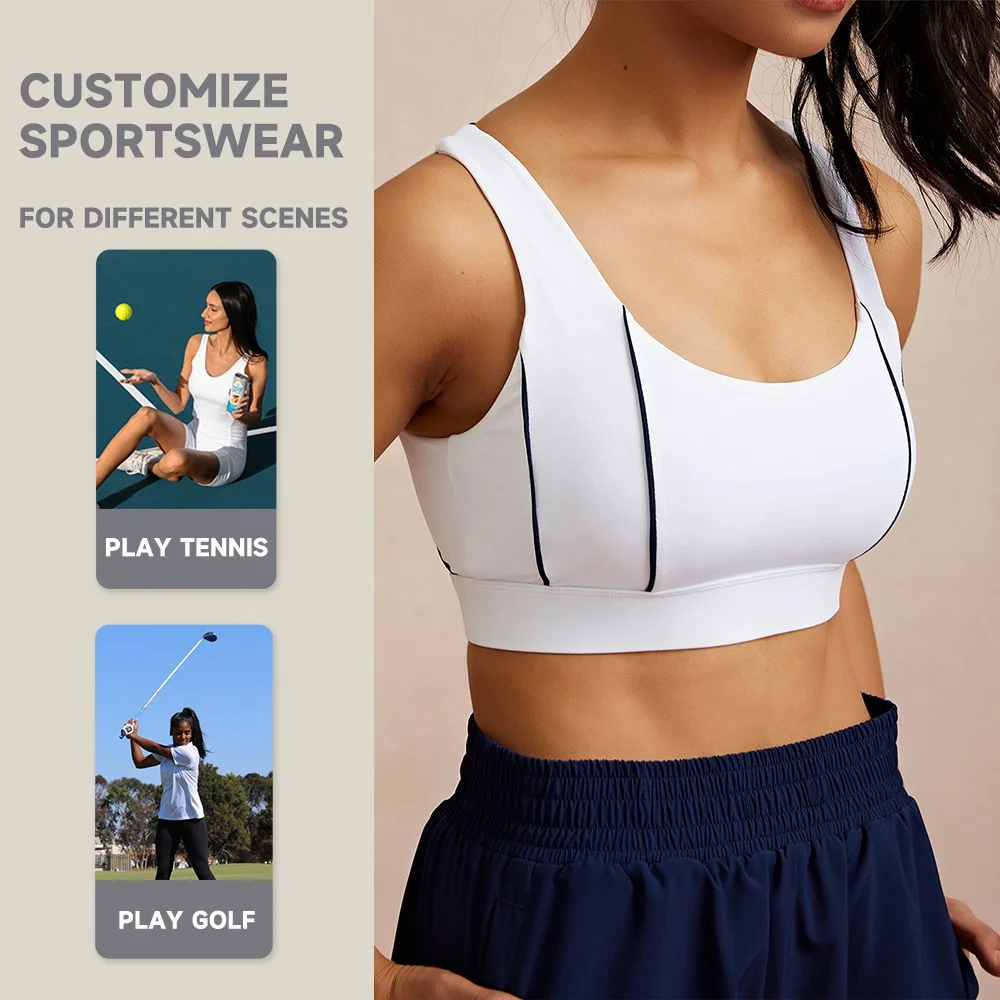 JIEJIN Custom Pattern Extra Support Quick Dry Fitness Gym Yoga Wear Running Corset Sports Bra