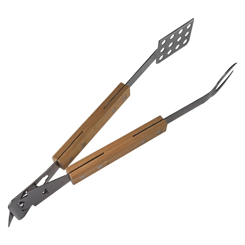 Multifunctional BBQ Barbecue Tool Food Tong Clips Stainless Steel Detachable Barbecue Clamp Pliers