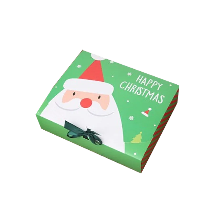 Christmas Santa Gift Paper Boxes Treats Candy Chocolate Goodies Boxes For Christmas Party Supplies