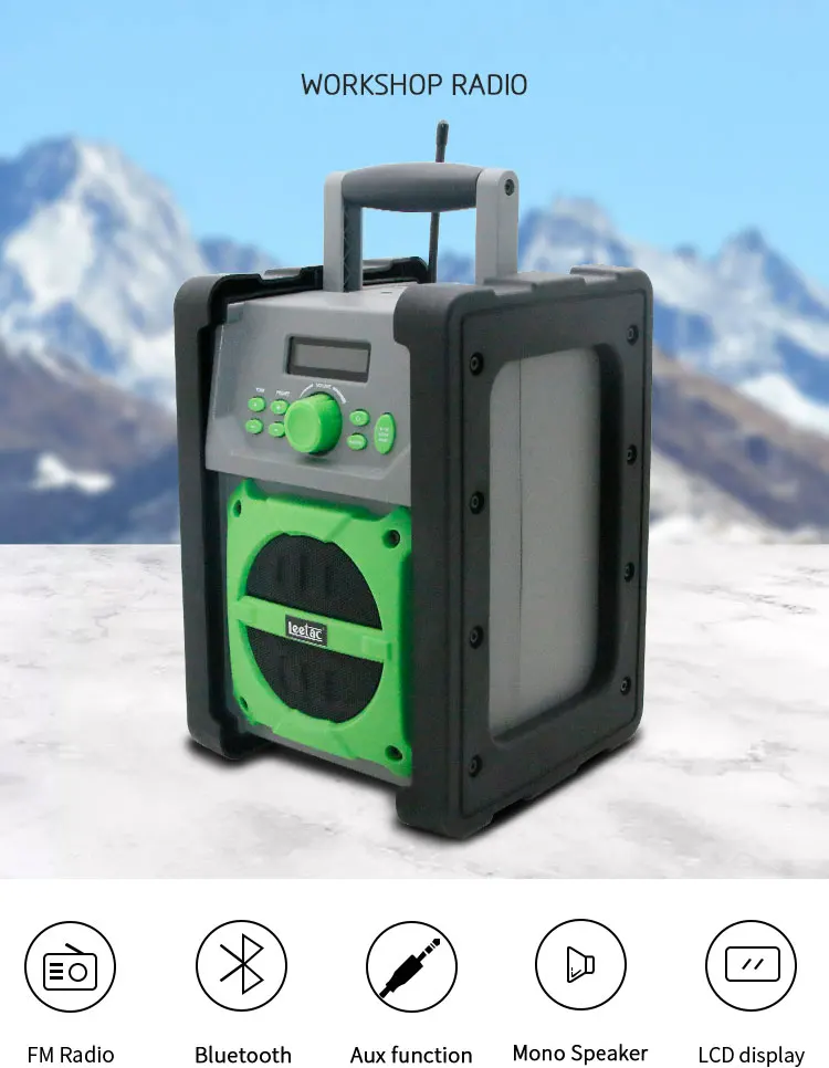 Leetac  FM DAB radio Aux in portable Bluetooth radio speaker with fm radio