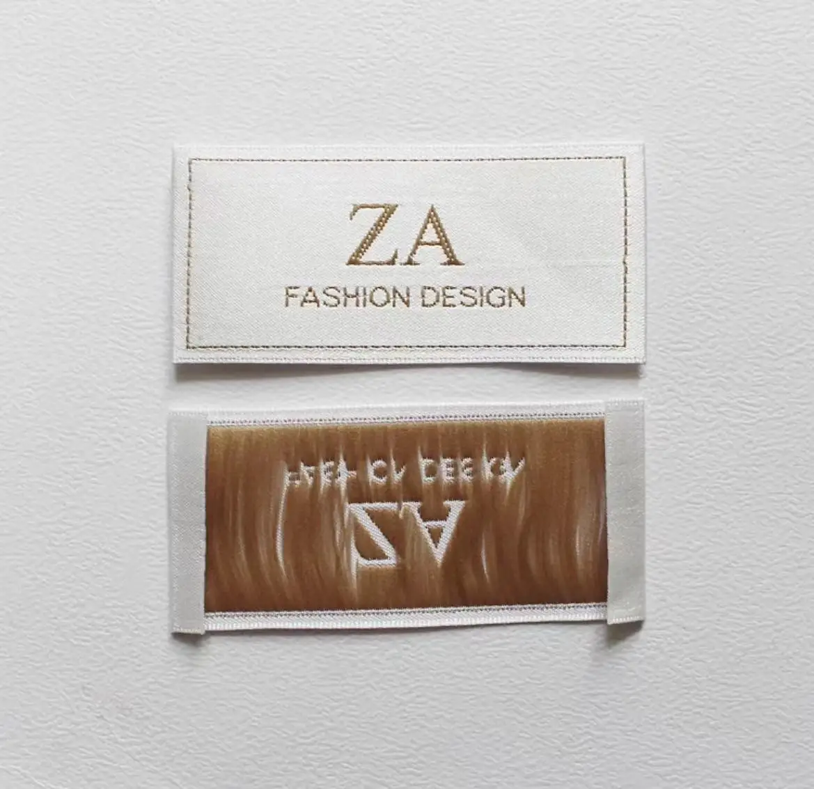 Sew on Clothing Accessories Custom Machine Woven  Name Neck Tags and Labels Sticker