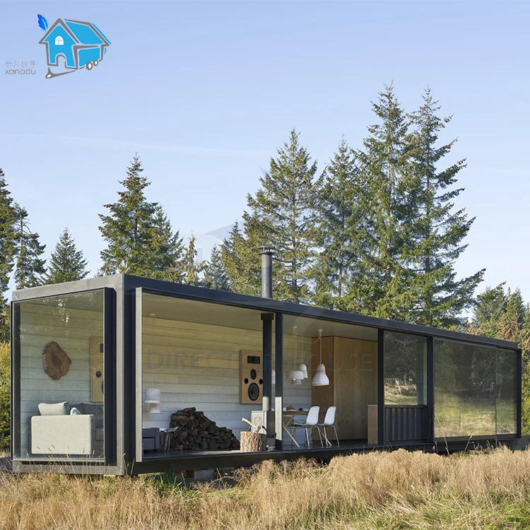 Luxury modern design prefabricated container house with 2 stories 2 bedroom 40ft low cost high quality steel structure