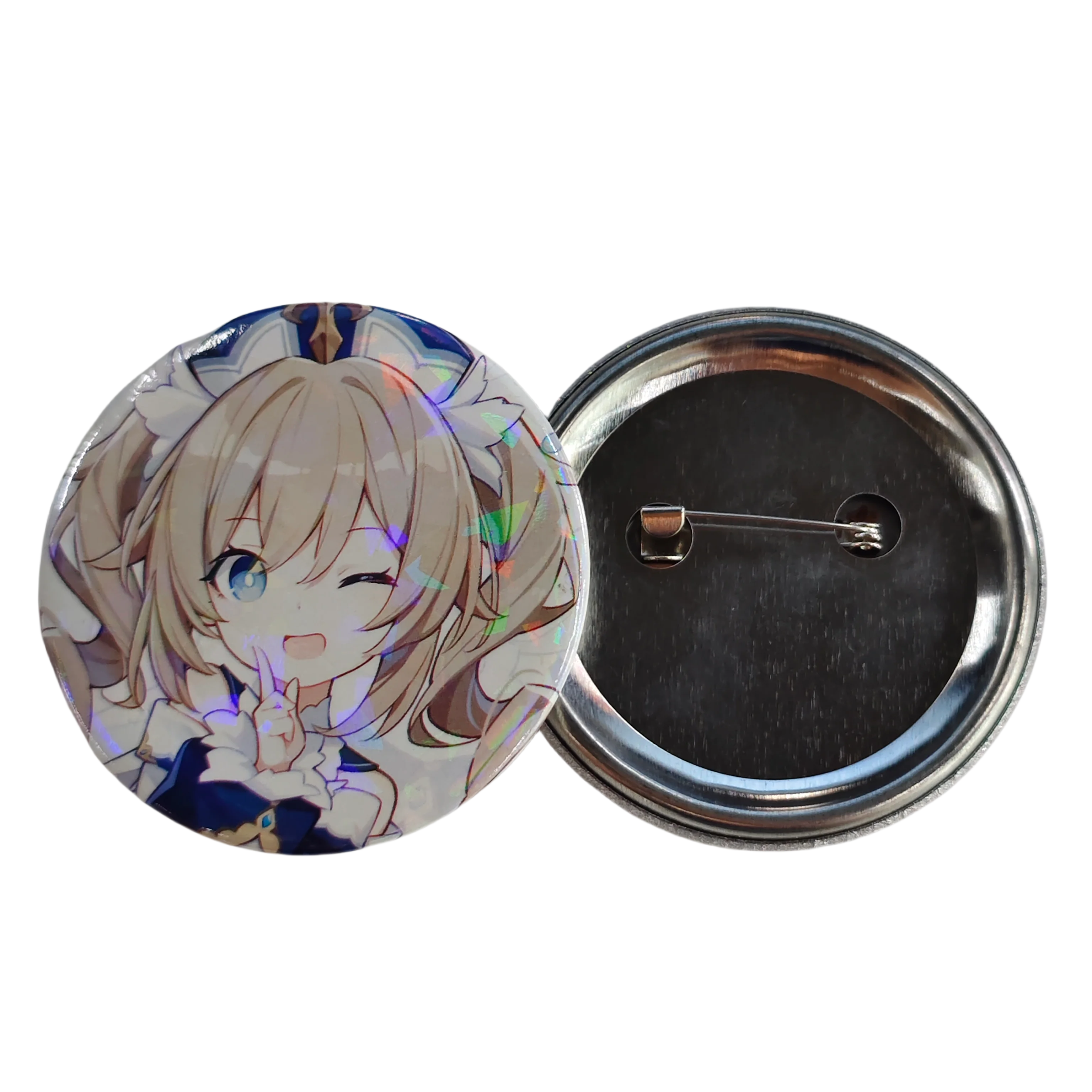 Promotional cheap anime sublimation logo round safety blank 75mm 58mm 44mm 37mm custom metal tin tinplate button Pin Badge