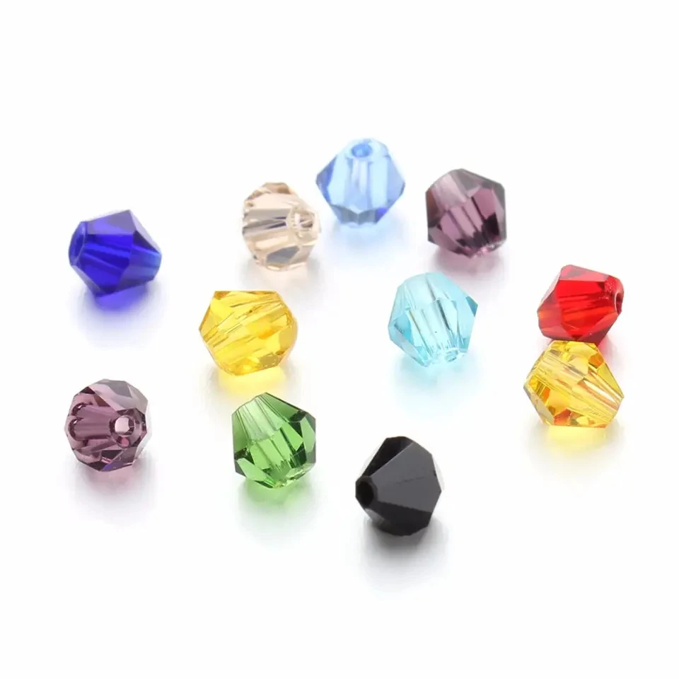 Hot Selling 720pcs 4mm Bicone Shaped Crystal Glass Beads Diamond Beads For Making Diy Jewelry Bracelet Necklace Earrings