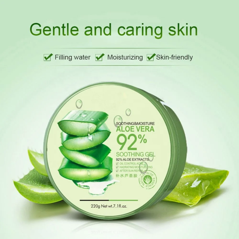 220g Professional Manufacturer Aloe Vera Gel 92% Herbal Natural Anti Acne Face Creams