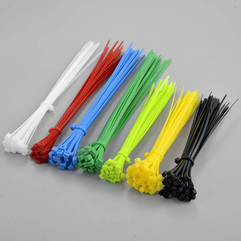 Hot Selling Multi Color Selflocking Nylon Cable Tie 200mm Red Yellow Green Blue White Black