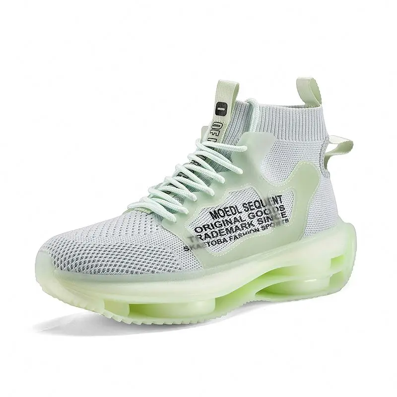 2021 New Fashion oem breathable air outsole cushioning reflect shoes customised sneaker running shoes men