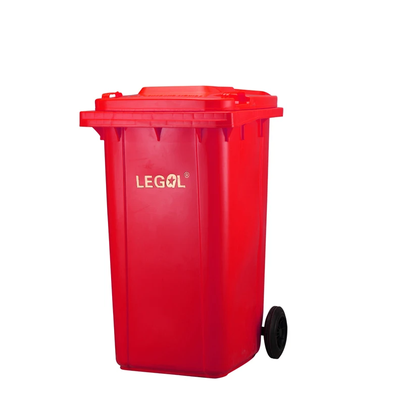 Wheelie Bin 240L Waste Management Plastic Wheelie Recycling Bin Trash Container Dumpster