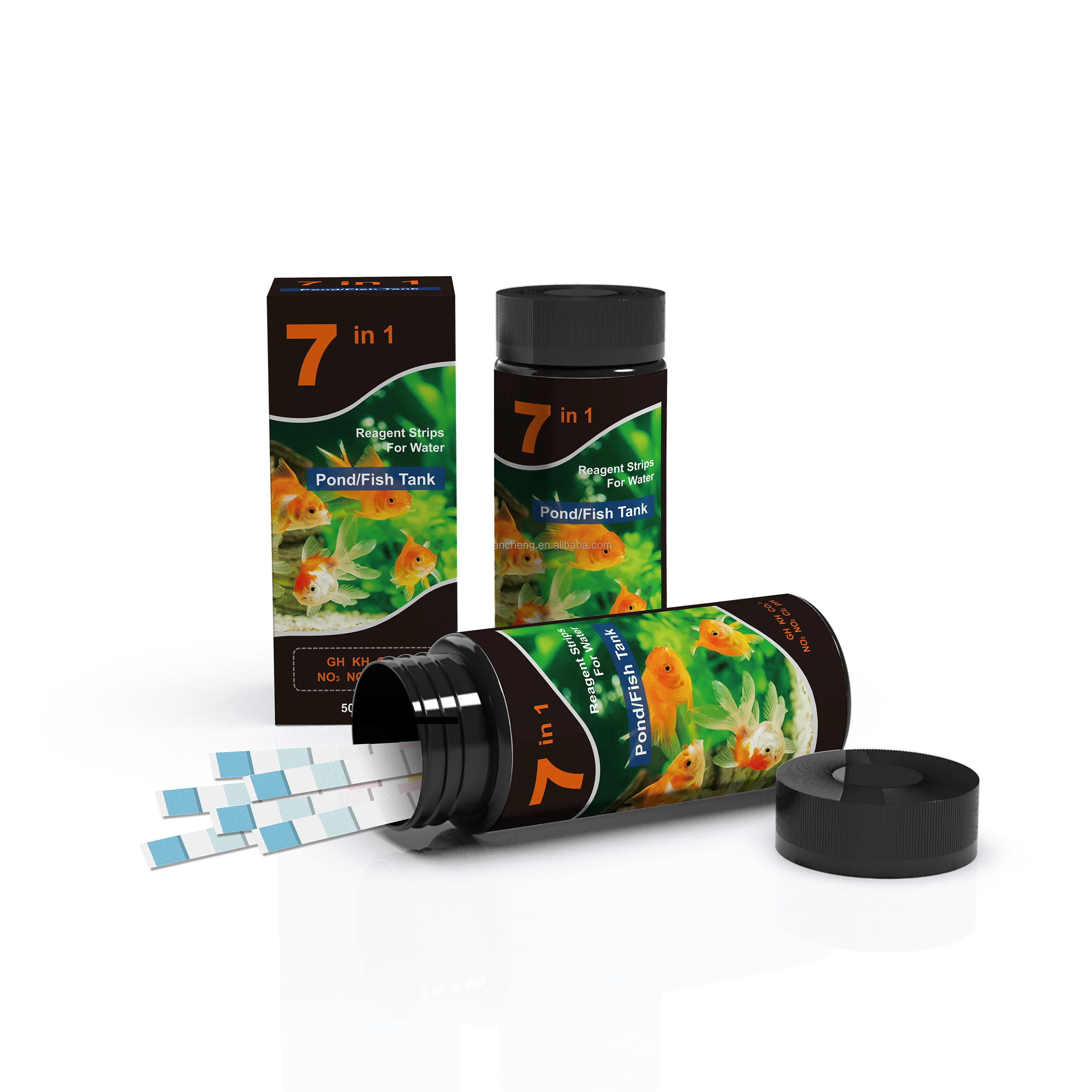 Aquarium Fish Tank Water Test Kit Manual Apparatus for Visual Acuity Examination & Pond Ammonia Test Strips