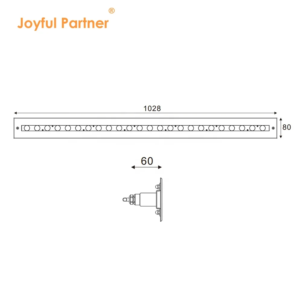 Newest 1 Meter IP68 Underwater Lighting Recessed Stainless Steel 316L 24W 48W 72W Linear LED Swimming Pool lights