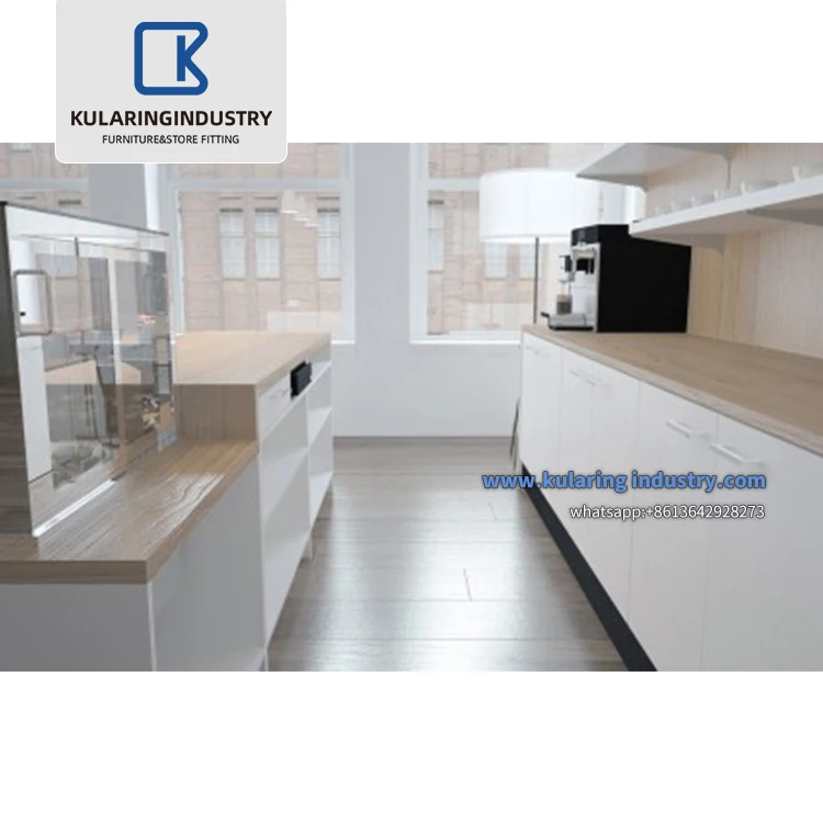 Wooden Coffee Shop Bar Counter Decoration Design Custom Milk Tea Mall Kiosk High Fashion Antique Style Coffee Bar