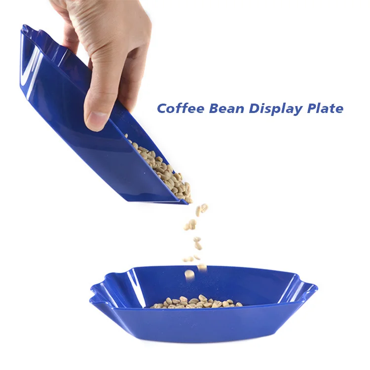 Food Grade PP Plastic  Snack Serving Tray Oval Plate Coffee Cupping Tray Capacity of 450G Coffee Bean Plate