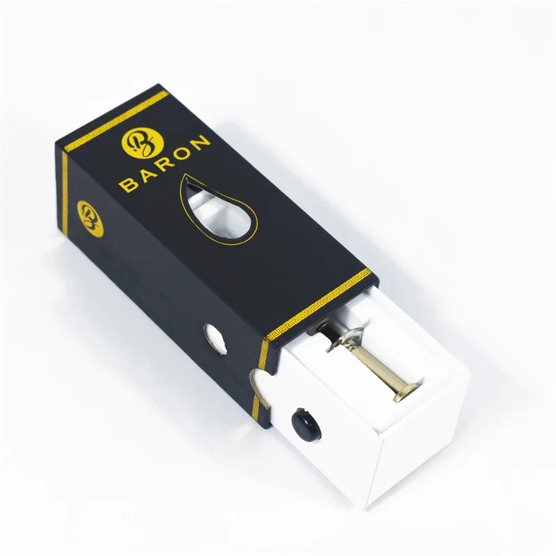 Gold foil cardboard paper empty cartridge drawer gift box custom sliding rigid 1ml child proof packaging boxes for cart