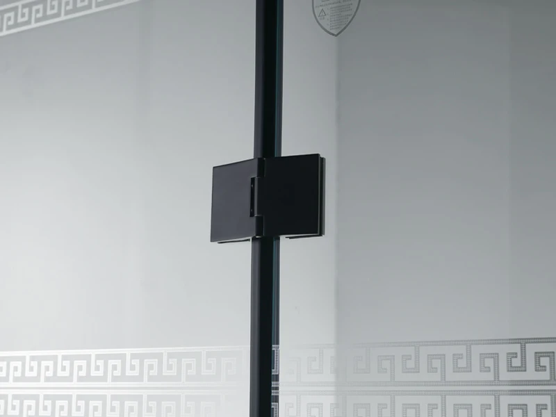 Hot selling shower room door tempered glass walk in shower screen cubicle with stainless steel black frame