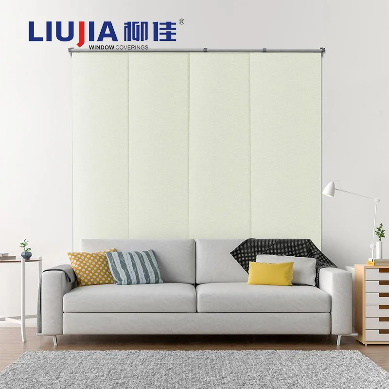 Customized  Hot Sale  Home Decorative Panel Blinds For Window Sun Shade Divider Sliding  Panel Track Blinds Parts