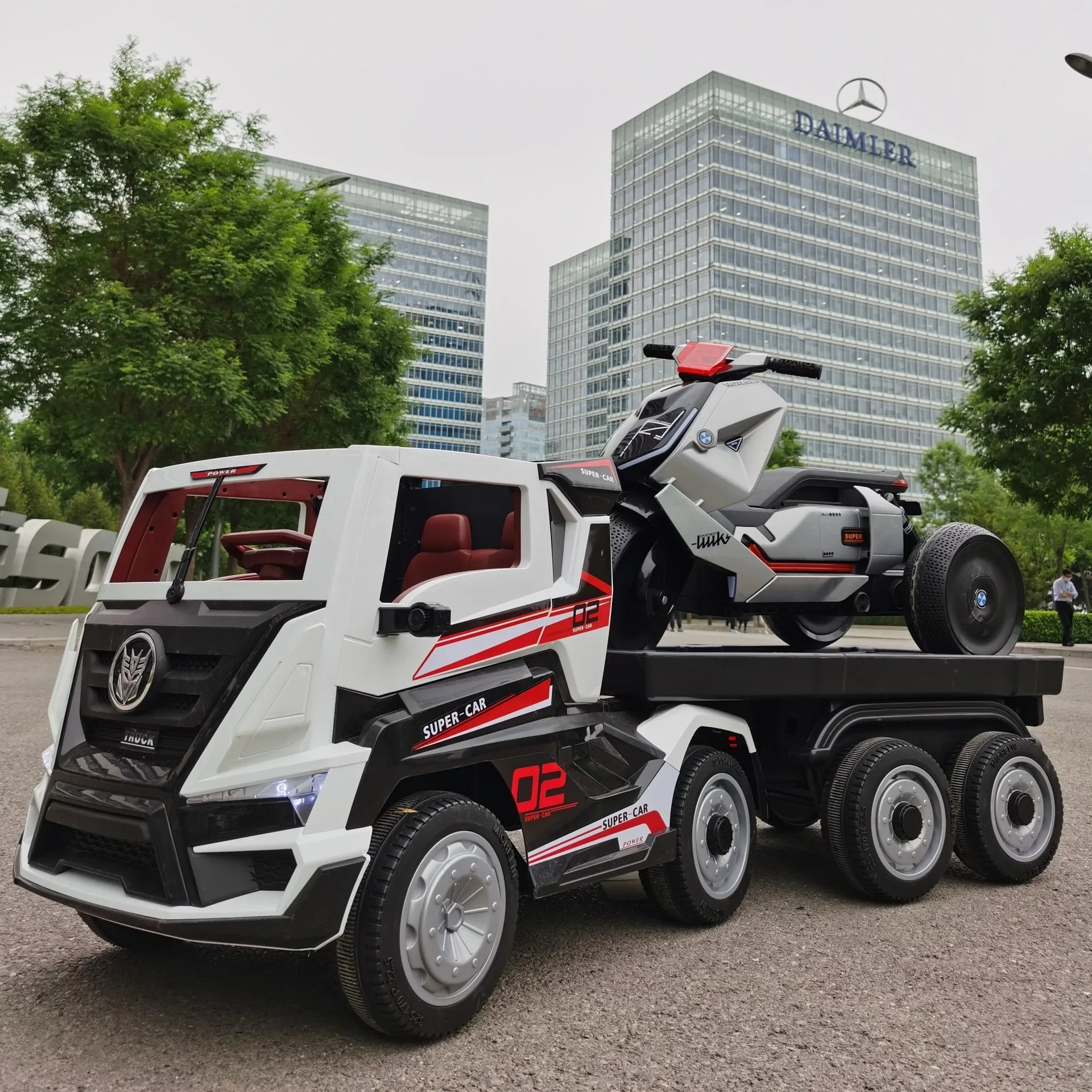 12V Kids Electric Truck Ride On Car With Remote Control For Children To Drive