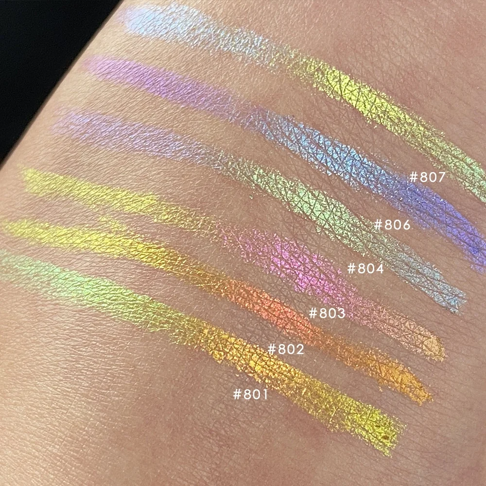 Лидер продаж, подводка для глаз Duochrome, водостойкая стойкая многохромная подводка для глаз, блестящая подводка для глаз, меняющая цвет