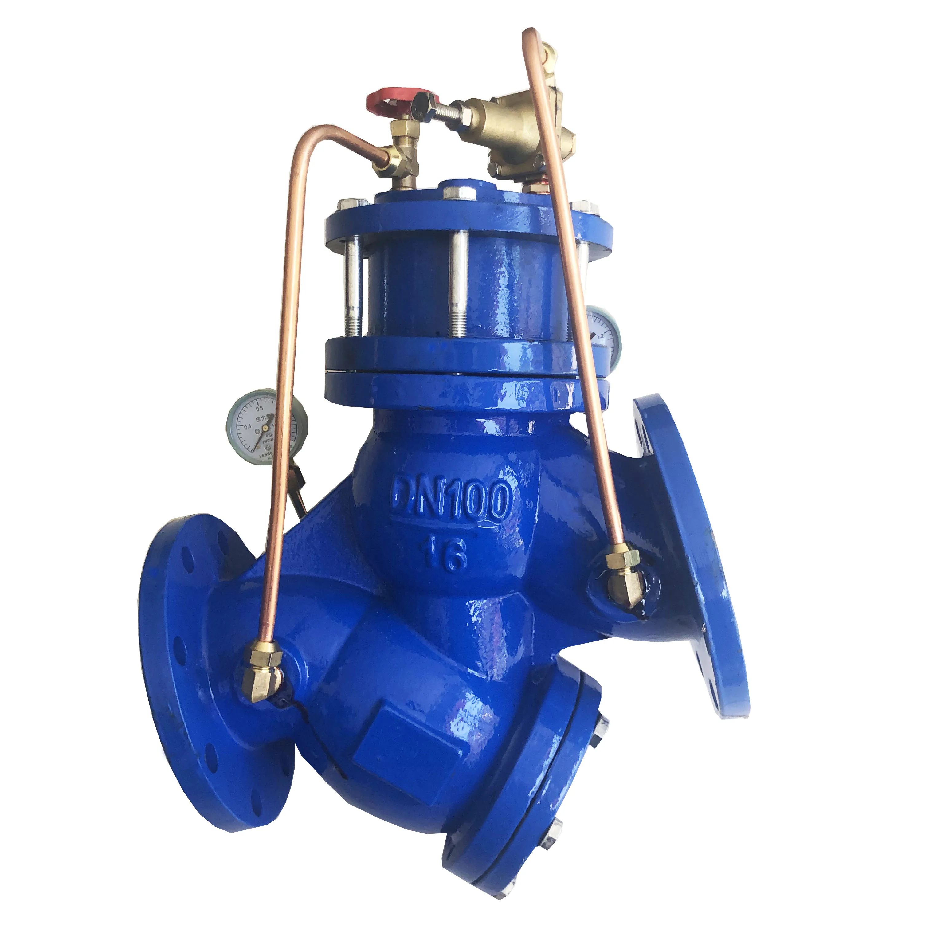 PN10 PN16 Spheroidal graphite cast iron piston float valve made in China Pilot type pressure reducing valve