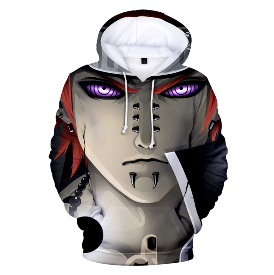 Fitspi Harajuku Anime Hoodie Sweatshirt 3d Print Uzumaki Akatsuki Sakura Kakashi Sasuke Kakashi Clothes Pullovers