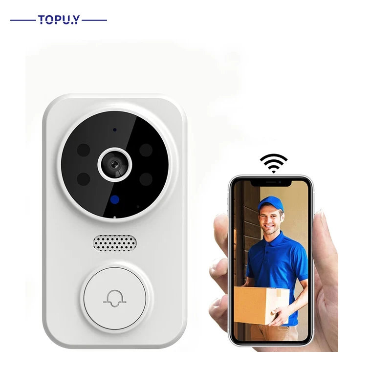 TOPU.Y Tuya Smart Batteries Waterproof Night Vision Home Security Fhd Camera Digital Visual Intercom Wifi Wireless Doorbell
