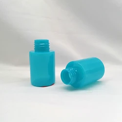 Cosmetic Custom 60ml Blue Flat Shoulder Pet Empty Serum Plastic Bottle