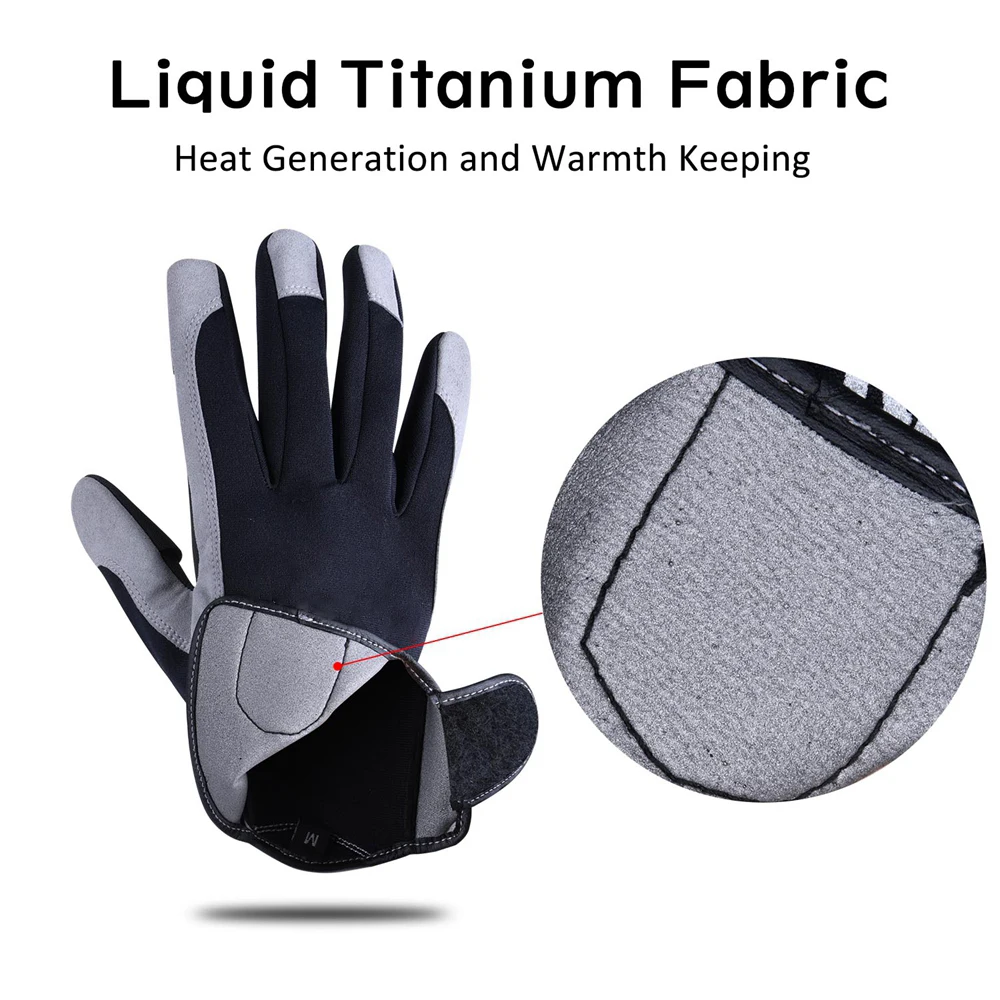 Водонепроницаемые Нескользящие прочные дышащие спортивные перчатки Goture для улицы, неопреновые рыболовные перчатки, зимние рыболовные перчатки