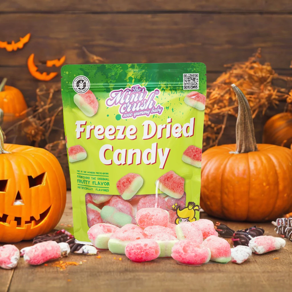 New Crispy Freeze-Dried Watermelon Gummy Candy Halloween Sweet Snacks Sweets