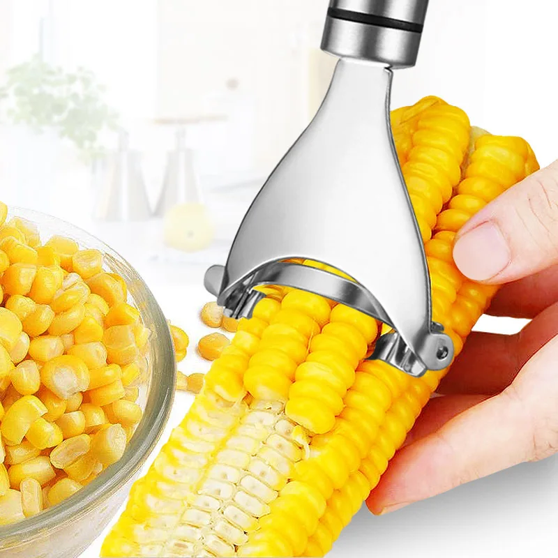 Corn Stripper Cob Slicer Peeler Thresher Tool Corn Cobber Corn Zipper Stainless Steel Vegetable Peeler And Kernel Cutter
