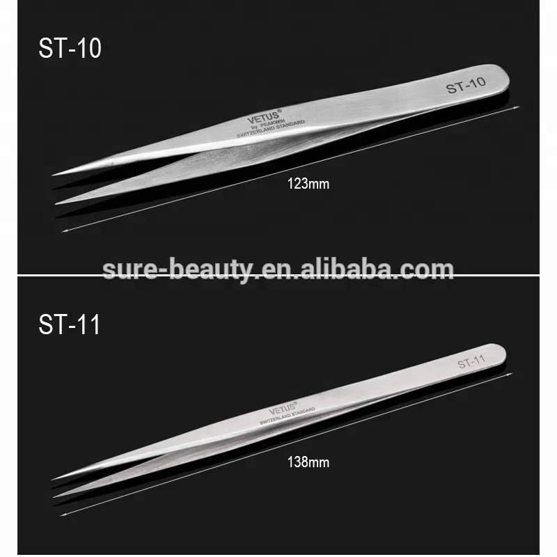 Original Vetus ST Tweezer Stainless Steel Eyelash Extension Tweezer