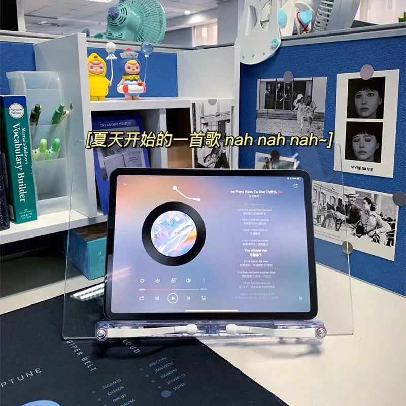 Spring Sign Ins Adjustable reading stand Acrylic reading stand telescopic transparent PC tablet iPad stand