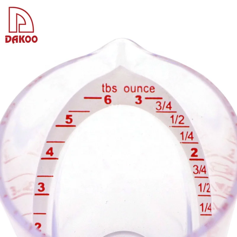 Wholesale PS Material Kitchen Tool plastic double scale Measuring Cup