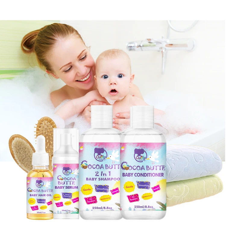 Увлажняющее сглаживающее масло ши Curlymommy для детей наборы средств ухода за волосами черного цвета