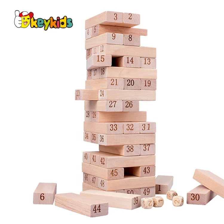 2024 Customize tumbling wooden block tower for children W13D238