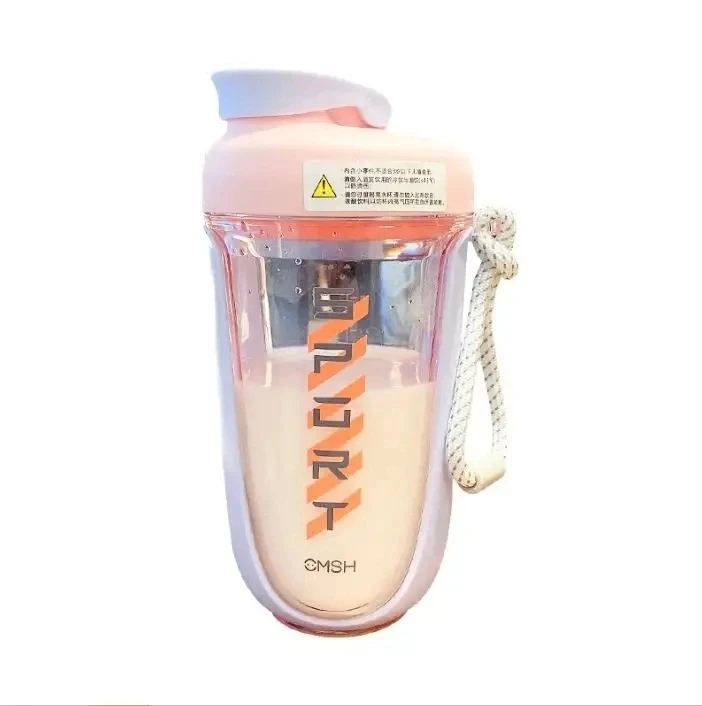 Newest 590ml Outdoor Gym Sports Water Bottle Thermal Silicone Stainless Steel Lid Stirring Ball 1000ml Drinking Protein Shaker