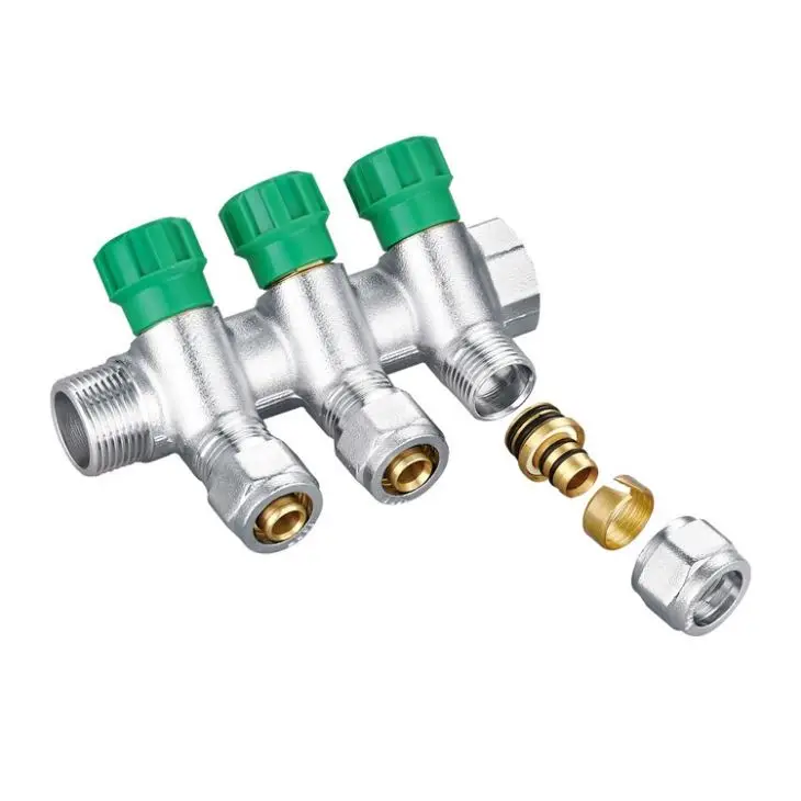 SAPULES 2-5 Ways Brass Manifold Branch radiator For Floor Heating