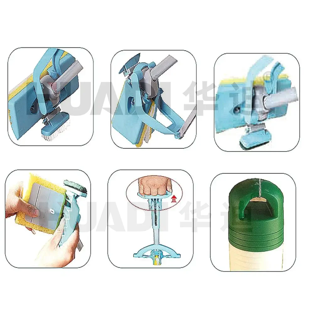 Strong Handle Absorbent Water Squeeze butterfly Sponge Mop